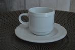 Mokkatasje en onderbordje wit Eschenbach, Collections, Enlèvement ou Envoi, Comme neuf, Porcelaine, Tasse et/ou soucoupe
