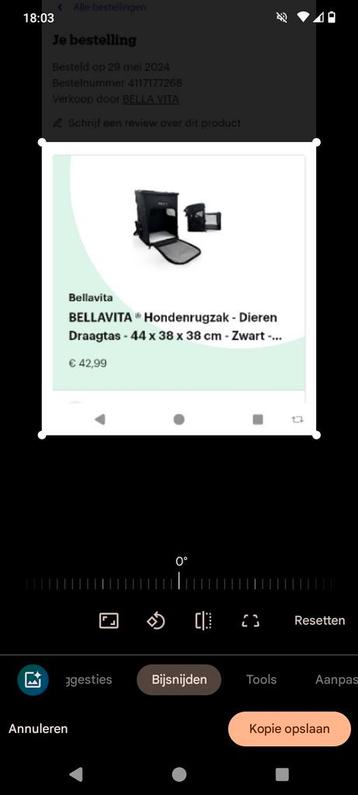Nieuwe dieren transport rugzak beschikbaar voor biedingen