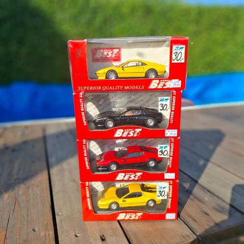 4 x 1/43 Best Ferrari-modellen, Hobby en Vrije tijd, Modelauto's | 1:43, Nieuw, Auto, Overige merken, Ophalen of Verzenden