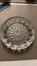 Vintage zware helderglazen asbak 15 cm, Antiek en Kunst, Ophalen