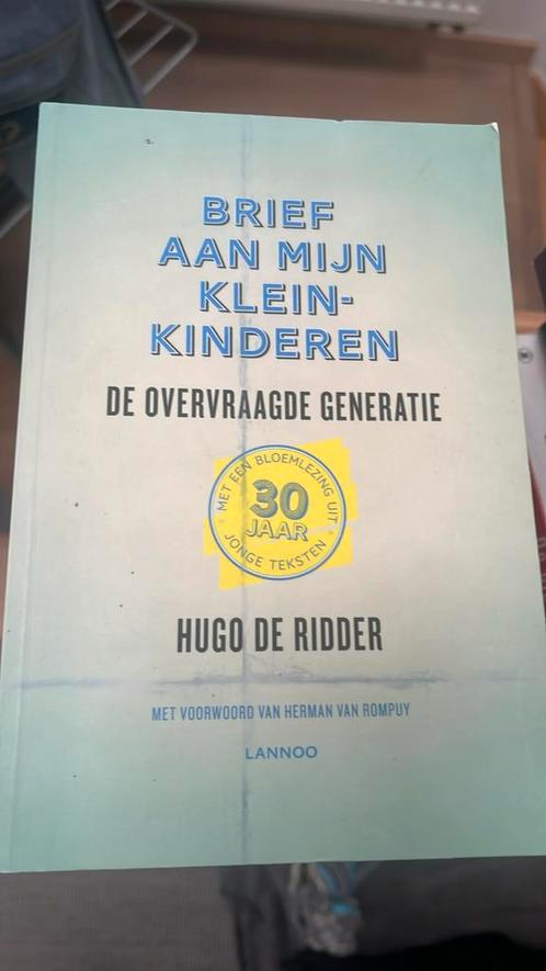 Hugo de Ridder - Brief aan mijn kleinkinderen, Livres, Biographies, Utilisé, Politique, Enlèvement ou Envoi