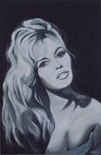 Brigitte Bardot 1 groot olieschilderij (75x115 cm), Antiek en Kunst, Ophalen of Verzenden