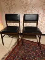 Twee Vintage stoelen jaren 60, Huis en Inrichting, Ophalen, Gebruikt, Twee, Zwart