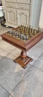 Schaakbord meubel met roulette en backgammon, Hobby & Loisirs créatifs, 1 ou 2 joueurs, Enlèvement, Utilisé