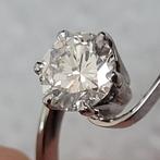 Diamond Solitaire ring 18 karaat witgoud, Handtassen en Accessoires, Ringen, Ophalen, Wit, Zo goed als nieuw, Met edelsteen