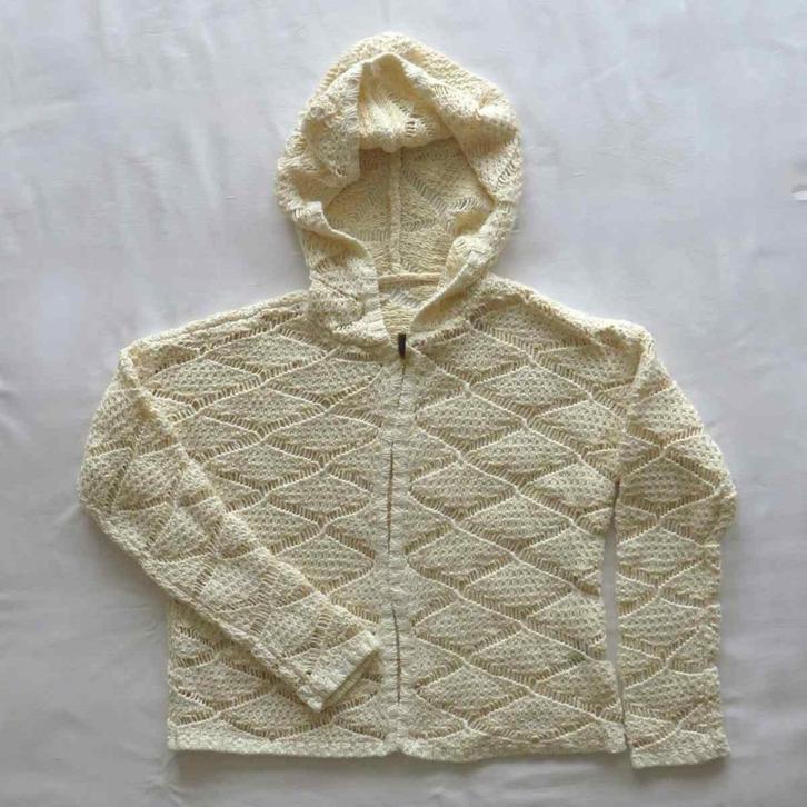 Vestje met kap, ajour – Esprit maat S / M, Kleding | Dames, Truien en Vesten, Zo goed als nieuw, Maat 36 (S), Wit, Ophalen of Verzenden