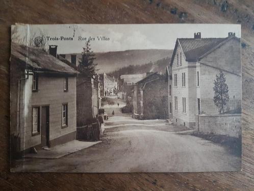 Postkaart Trois-Ponts Rue des Villas, Verzamelen, Postkaarten | België, Gelopen, Luik, 1920 tot 1940, Ophalen of Verzenden