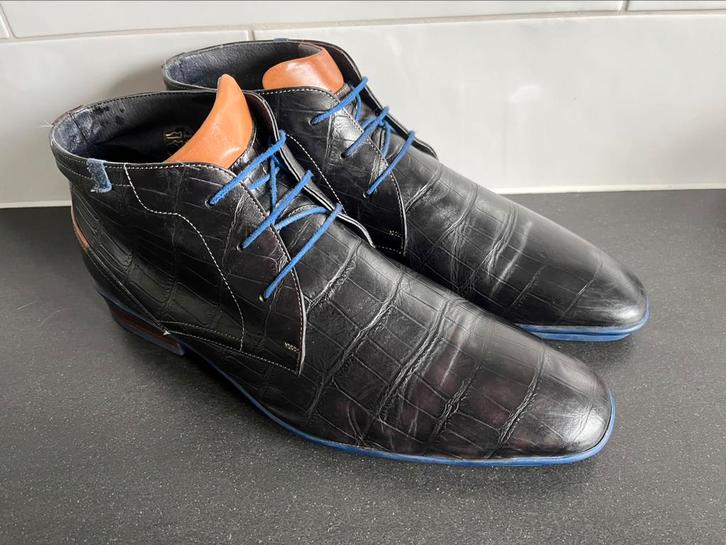 Floris van Bommel herenschoenen maat 11 / 46 H, Kleding | Heren, Schoenen, Zo goed als nieuw, Veterschoenen, Zwart, Ophalen of Verzenden