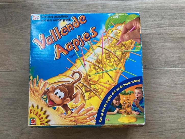 Gezelschapsspel Vallende Aapjes, Hobby en Vrije tijd, Gezelschapsspellen | Bordspellen, Gebruikt, Een of twee spelers, Ophalen of Verzenden