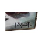 Grande Peinture Huile sur Toile Henri Rowet, Enlèvement