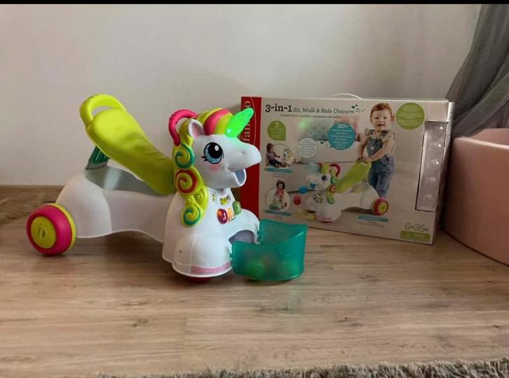 3 in 1 unicorn loopwagentje, Kinderen en Baby's, Speelgoed | Babyspeelgoed, Zo goed als nieuw, Ophalen of Verzenden
