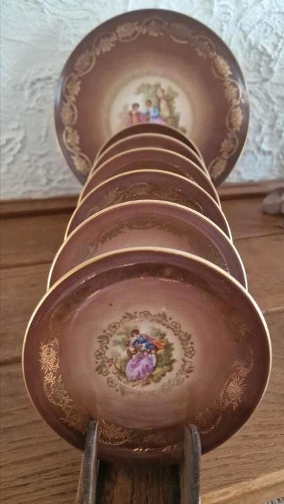 7 delig set oude Bavaria sierborden, Antiek en Kunst, Antiek | Schalen, Ophalen