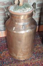 Antieke koperen melkbus – vintage plantenhouder – landelijke, Ophalen