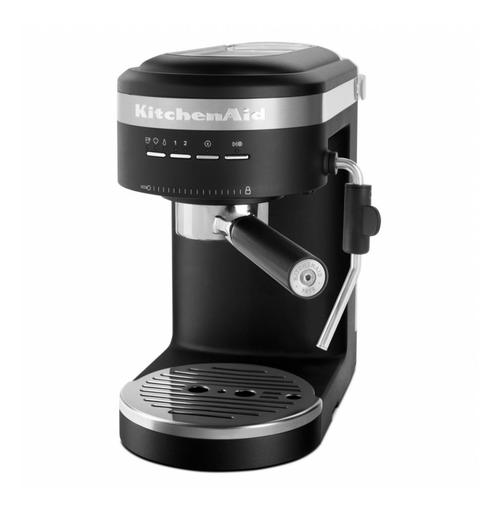 Kitchenaid half automatische espresso machine, matt zwart, Elektronische apparatuur, Koffiezetapparaten, Gebruikt, Gemalen koffie