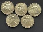 5x 1 oz zilveren munten: American Eagle, Silver Dollar, Ophalen of Verzenden, Zilver