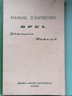 Manuel d'entretien + garantie Opel Olympia Record, Enlèvement ou Envoi