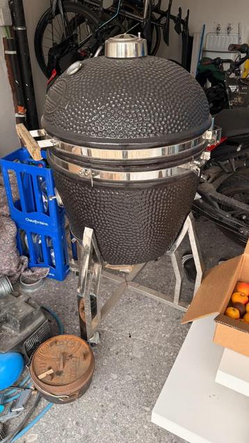 Yakiniku kamado XL met onderstel / zijtafels beschikbaar voor biedingen