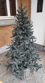 Kunstkerstboom met rieten voet 180cm, Huis en Inrichting, Ophalen, Gebruikt