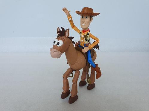 Toy Story: Woody & Bullseye Kickin' Action (Disney, Mattel), Verzamelen, Disney, Gebruikt, Beeldje of Figuurtje, Overige figuren