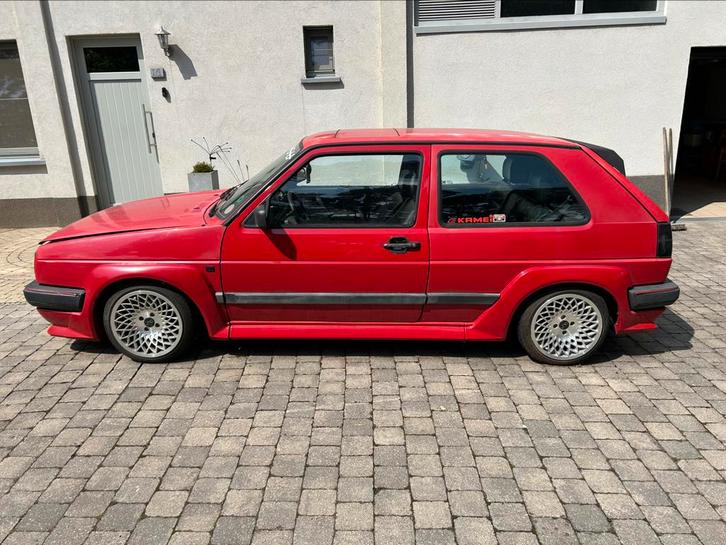 Golf 2 KAMEI X1 1.3carb, Auto's, Volkswagen, Particulier, Golf, Benzine, Euro 1, Coupé, 5 deurs, Handgeschakeld, Rood, Zwart, Leder