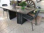 Granieten tuintafel: 180x100cm, Tuin en Terras, Ophalen, Gebruikt, Rechthoekig, Overige materialen