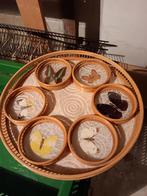 Retro  serveerblad met 6 onderzetters, Enlèvement