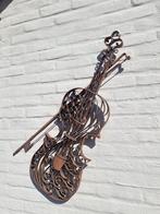 Violon en fer forgé 83 cm décoration murale, Muziek en Instrumenten, Strijkinstrumenten | Violen en Altviolen, Ophalen, Viool