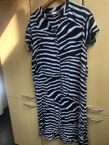Zwart/wit kleed oversized , maat 36, Enlèvement ou Envoi, Comme neuf, Taille 36 (S), Blanc