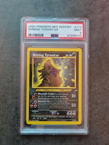 Shining Tyranitar Neo Destiny PSA 9 beschikbaar voor biedingen