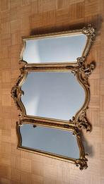 barokstijl 3 luik wandspiegel verguld hout, Antiek en Kunst, Ophalen