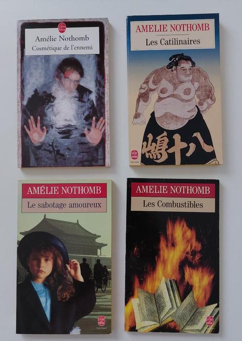 4 romans d'Amélie Nothomb, Boeken, Romans, Gelezen, België, Ophalen of Verzenden