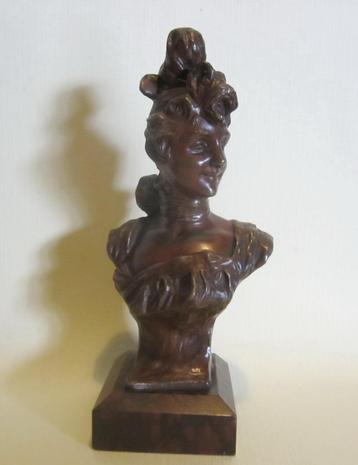 Art nouveau bronzen buste G Van Der Straeten, brons ca 1900 beschikbaar voor biedingen