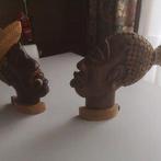 Cubaanse beeldjes - houtsnijwerk – koppel, Antiek en Kunst, Kunst | Beelden en Houtsnijwerken, Ophalen of Verzenden