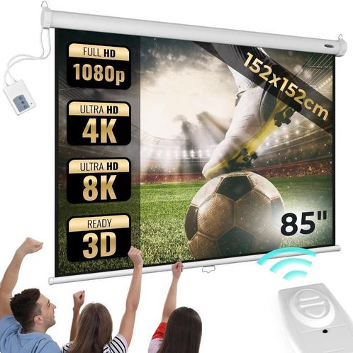 Scherm beamerscherm met mototr projectiescherm Full HD 3D, Audio, Tv en Foto, Overige Audio, Tv en Foto, Nieuw, Ophalen