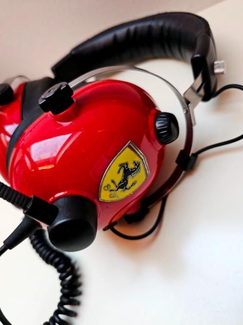 Ferrari Thrustmaster gaming headset, Computers en Software, Headsets, Gebruikt, On-ear, Bedraad, Gaming headset, Inklapbare microfoon