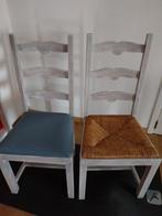 gekalkte eikenhouten stoelen, Ophalen, Zo goed als nieuw, Grijs, Hout