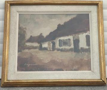 Huile sur toile marouffle maison signe Louis demesmaeker beschikbaar voor biedingen