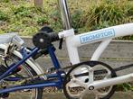 Brompton vouwfiets M6RN in uniek wit-blauw, technisch super, Fietsen en Brommers, Ophalen, Brompton, 16 tot 18 inch, Versnellingen