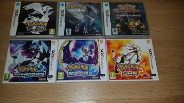 6 Pokémon spelletjes Nintendo DS en 3DS.  