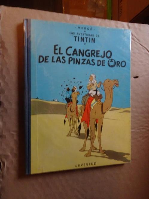 BD Kuifje - De krab met de gouden klauwen (Spaans) - Hergé, Boeken, Stripverhalen, Gelezen, Eén stripboek, Ophalen of Verzenden