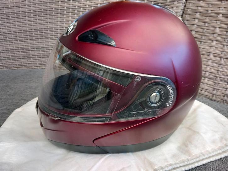 Integraal helm Airoh S mat bordeaux, Motoren, Kleding | Motorhelmen, Dames, S, Ophalen of Verzenden