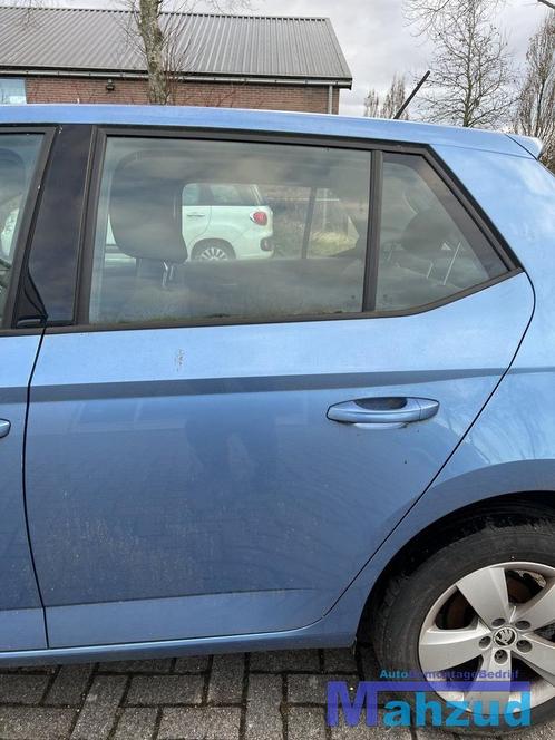 SKODA FABIA 3 BLAUW LQ5X links achter deur 2014-2021, Auto-onderdelen, Carrosserie, Deur, Skoda, Gebruikt, Ophalen of Verzenden