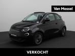 Fiat 500e C Icon 42 kWh | GPS | PDC | LED | LED |, Auto's, Fiat, Stof, Cabriolet, Zwart, Parkeersensor