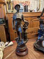 Garniture de cheminée en régule statue métiers (XIXe siècle), Antiquités & Art, Enlèvement, Bronze