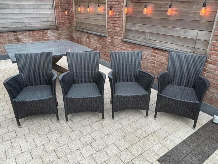 4 Kwaliteitsvolle tuinstoelen, Tuin en Terras, Tuinstoelen, Zo goed als nieuw, Ophalen