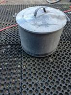 Zinken emmer/teil. 4Ocm diameter, 30cm diep, met deksel., Enlèvement ou Envoi