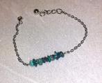 armband chrysocolla steentjes, Nieuw, Overige materialen, Blauw, Met edelsteen