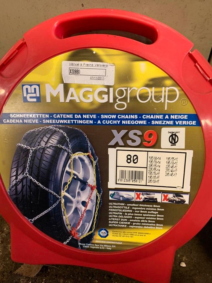 Sneeuwkettingen 17” 16” 15” 14” 13”, Auto diversen, Sneeuwkettingen, Zo goed als nieuw, Ophalen