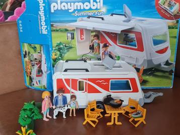 Camping bus playmobil, Kinderen en Baby's, Speelgoed | Playmobil, Ophalen, Gebruikt, Complete set