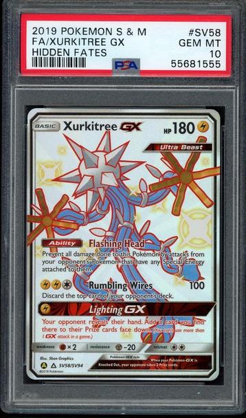 Xurkitree GX PSA 10 - SV58/SV94 - Sun & Moon - Hidden Fates beschikbaar voor biedingen
